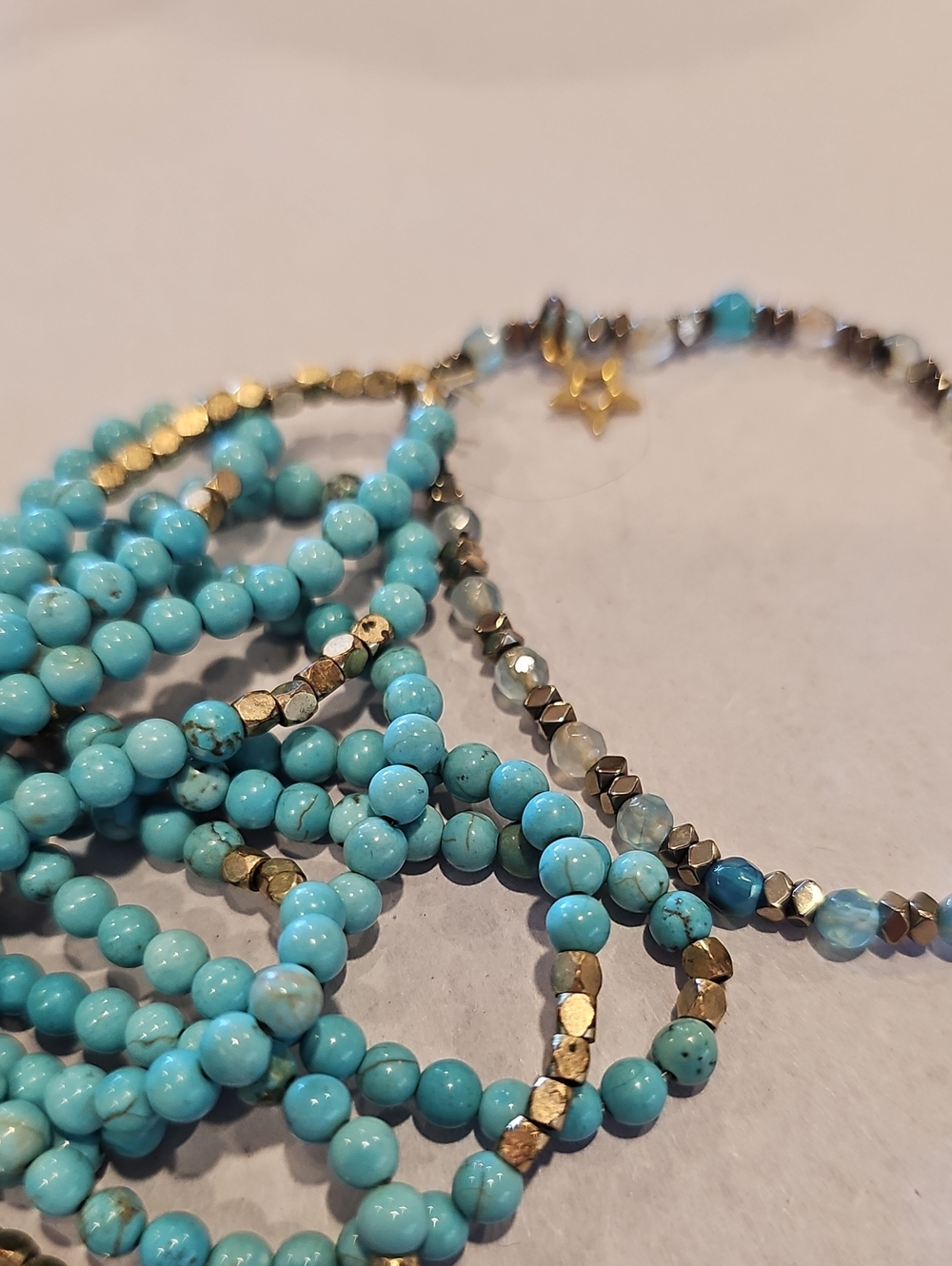 Turquoise Beaded Stretch Bracelet Stack - Lot